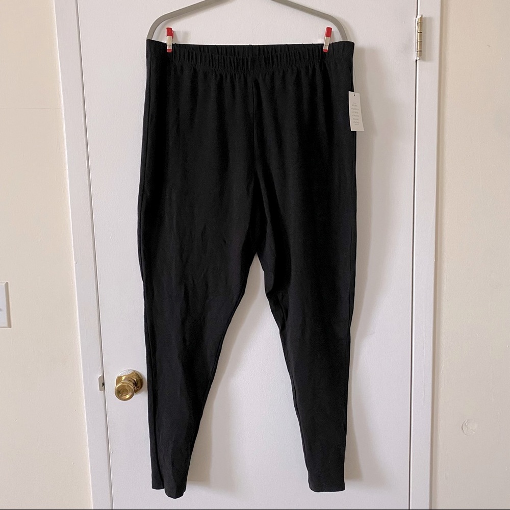 Eloquii Essential Cotton Leggings Brand New Black Plus Size Size 22/24 3X
